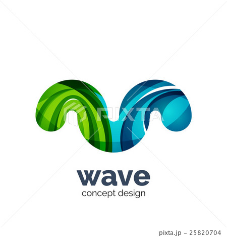 Business vector logo template - wave 25820704