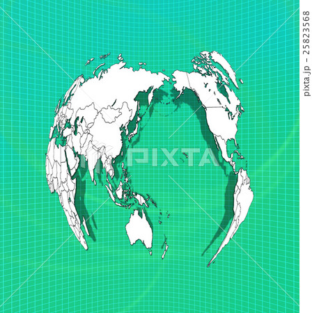 湾曲した世界地図 湾曲した世界地図 25823568
