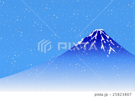 富士山 年賀状 風景 背景 のイラスト素材