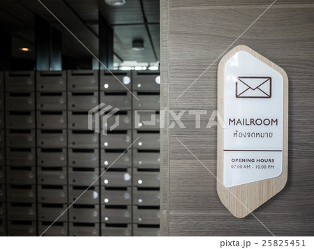 letter in mailbox, mail room 25825451