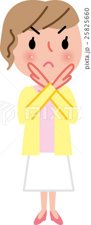 女性　バツ　全身 25825660