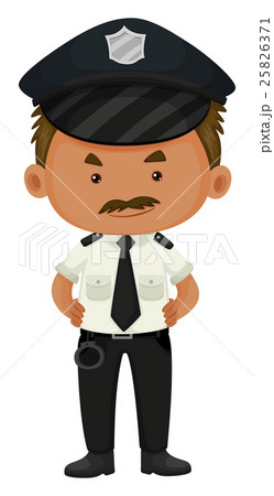 Policeman in black and white uniform 25826371
