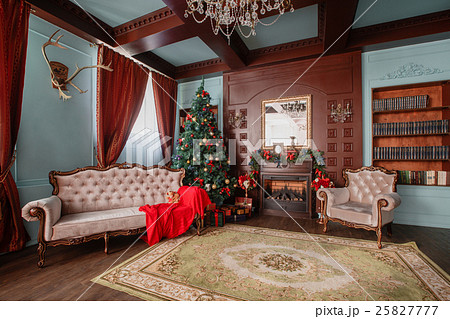 Christmas morning. classic apartments with a white 25827777