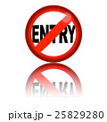 No Entry Sign 3D Rendering 25829280
