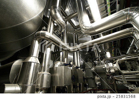 Industrial zone, Steel pipelines, valves ladders 25831568