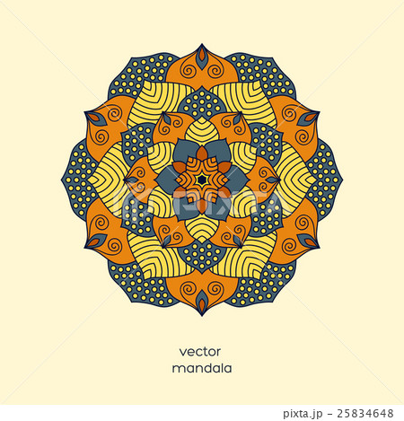 Ornamental colorful floral mandala 25834648