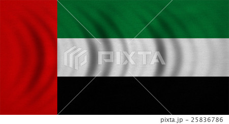 Flag of the UAE wavy, real detailed fabric texture Flag of the UAE wavy, real detailed fabric texture 25836786