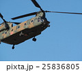 千葉県船橋市の習志野駐屯地で新春に行われる降下訓練始めで飛行する大型輸送用ヘリコプター 25836805