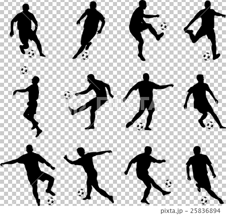 soccer players detailed silhouettes set soccer players detailed silhouettes set 25836894