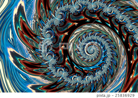 Abstract fractal spiral - digitally generated 25836929