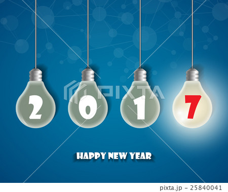 Happy new 2017 year. Greetings card. Happy new 2017 year. Greetings card. 25840041