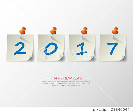 Happy new 2017 year. Greetings card.  25840044