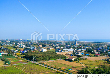蓮沼海浜公園付近を空撮 25840237