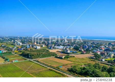 蓮沼海浜公園付近を空撮 25840238