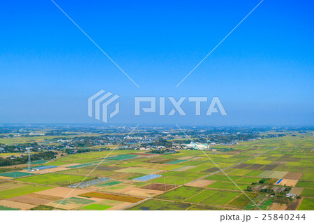 蓮沼海浜公園付近を空撮 25840244