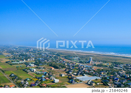 蓮沼海浜公園付近を空撮 25840246