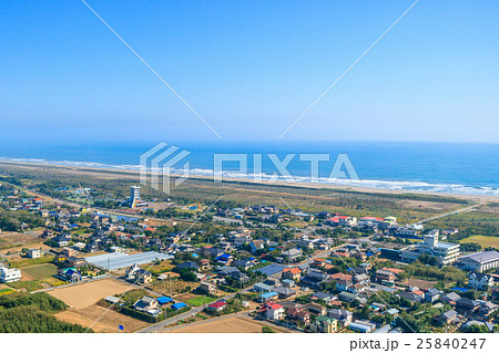 山武市蓮沼海浜公園付近を空撮 25840247