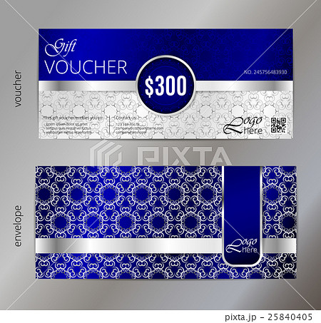 Vector illustration,Gift voucher template with Vector illustration,Gift voucher template with 25840405