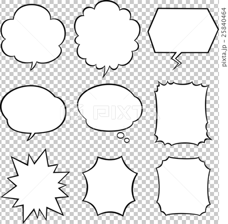 Cartoon style speech bubble set 25840464