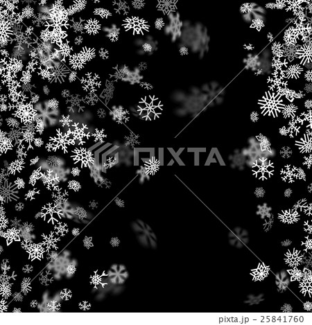 Snowfall Background With Snowflakes Blurred In Theのイラスト素材