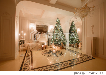 Christmas evening by candlelight. classic 25842314