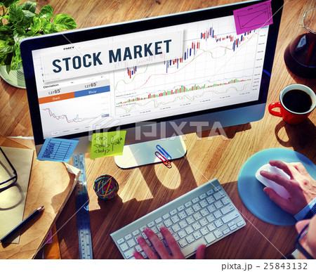 Stock Market Results Stock Trade Forex Shares Concept 25843132