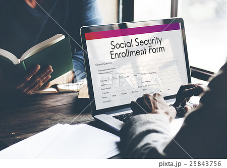 Social Security Enrollment Form Concept Social Security Enrollment Form Concept 25843756