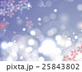 薄紫の背景の桜　地模様有 25843802
