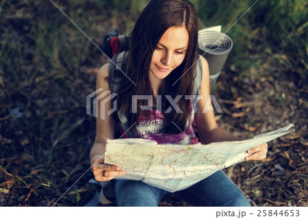 Map Destination Direction Route Travel Trip Trek Concept 25844653