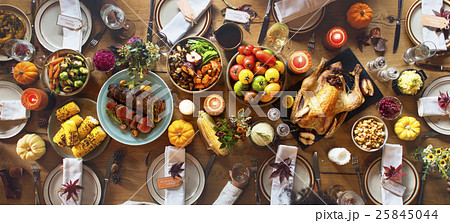 Thanksgiving Celebration Traditional Dinner Setting Food Concept 25845044