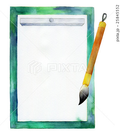 水彩イラスト　書道 25845552