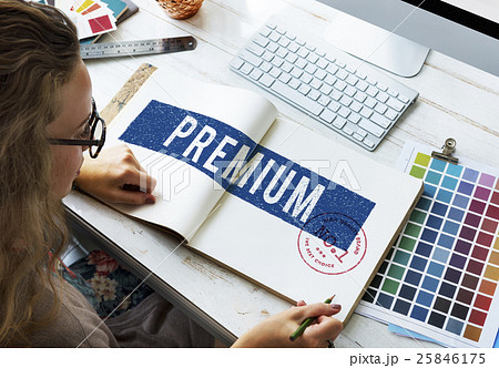 Quality Service Guaranteed Premium Quality Concept 25846175