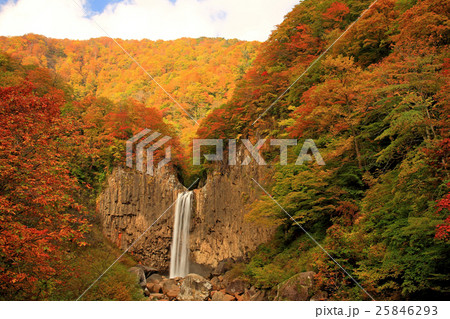 苗名滝と紅葉 苗名滝と紅葉 25846293