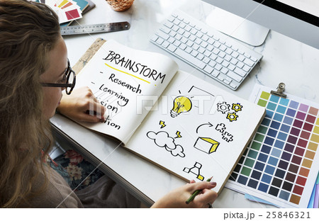 Brainstorm Education Inspire Learn Diagram Concept Brainstorm Education Inspire Learn Diagram Concept 25846321