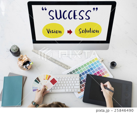Success Strategy Vision Solution Graphic Concept 25846490