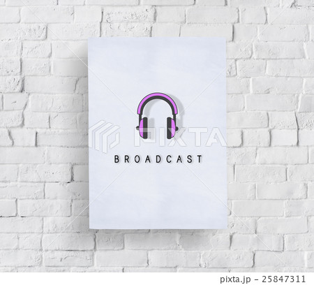 Headphone Audio Music Listen Graphic Concept Headphone Audio Music Listen Graphic Concept 25847311