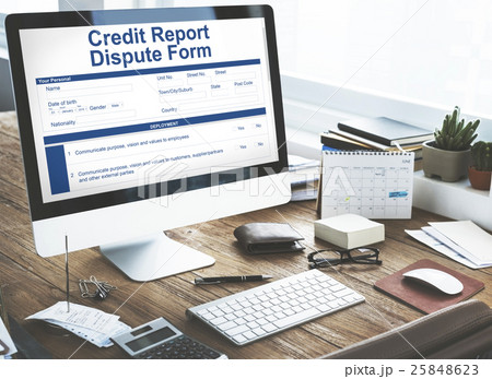 Credit Report Dispute Form Insurance Concept 25848623