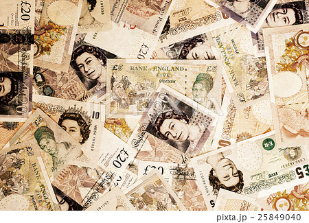 Pound currency background - Vintage sepia 25849040