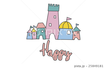 Children Enjoy Castle Joyful Concept 25849181