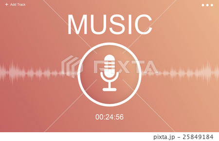 Microphone Audio Podcast Broadcast Media Graphic Concept 25849184
