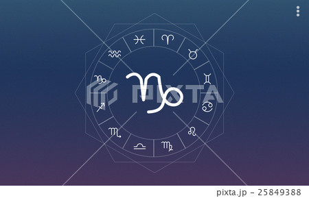 Capricorn Horoscope Zodiac Online Graphic Concept 25849388