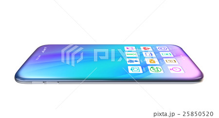 全面ディスプレイのスマートフォン。オリジナルデザイン。 全面ディスプレイのスマートフォン。オリジナルデザイン。 25850520