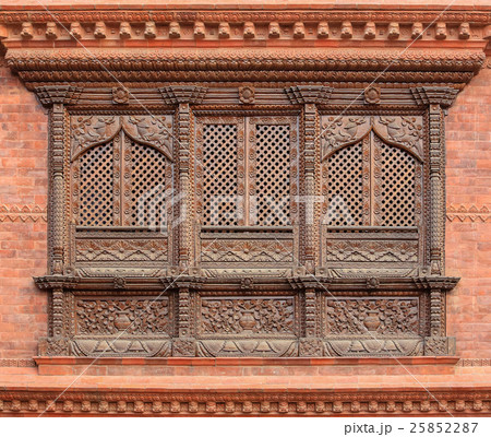 Old wooden traditional Nepalese window detail 25852287