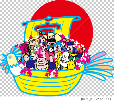 酉年　宝船　七福神　日の出 25852654