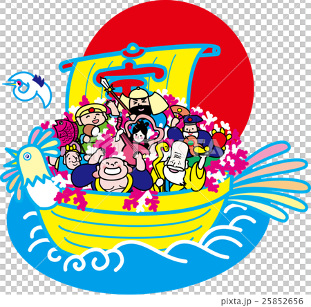 酉年　宝船　七福神　日の出　海 25852656