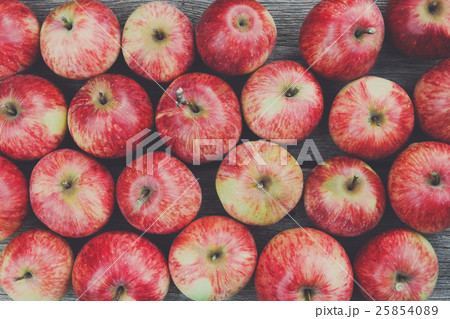 Sweet fresh ripe red apple harvest background 25854089