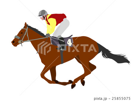 jockey riding race horse illustration jockey riding race horse illustration 25855075