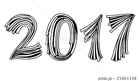 Numbers set in hand drawn 25861538