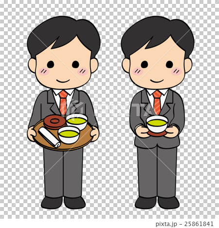 スーツ会社員男性・お茶出し1 スーツ会社員男性・お茶出し1 25861841