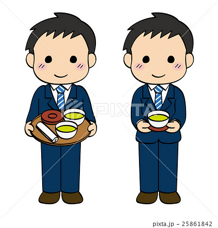 スーツ会社員男性・お茶出し2 スーツ会社員男性・お茶出し2 25861842